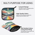 thumbnail image 3 of Yayeee Oven Mitts and Pot Holder Set of 2 Heat Resistant Kitchen Gloves Baking Hot Pad, Colorful Road at Night, 3 of 5