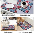 thumbnail image 4 of Washable Rubber Pioneer Dish Drying Mats For Kitchen Counter Home Large Coffee Bar Pad Accessories And Decor For Utensils Stemware (19.5''x12''), 4 of 6