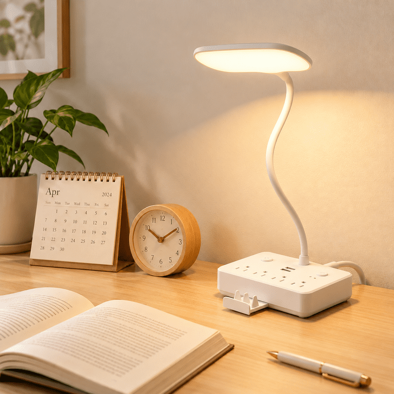 DAYBETTER LED Desk Lamp with Power Outlets and USB Ports photo 1
