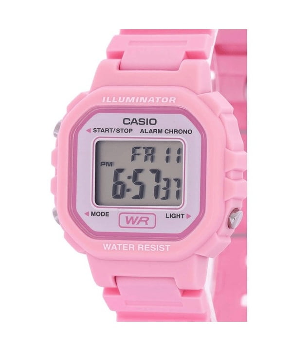 Casio Ladies Pink Resin Band Digital Watch LA 20WH 4A1DF