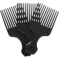 thumbnail image 4 of EeaseCA 3pcs Large Wide Tooth Comb Hair Detangling Comb Hairdressing Rake Combs Slick Styling Hair Brushes (Black), 4 of 8
