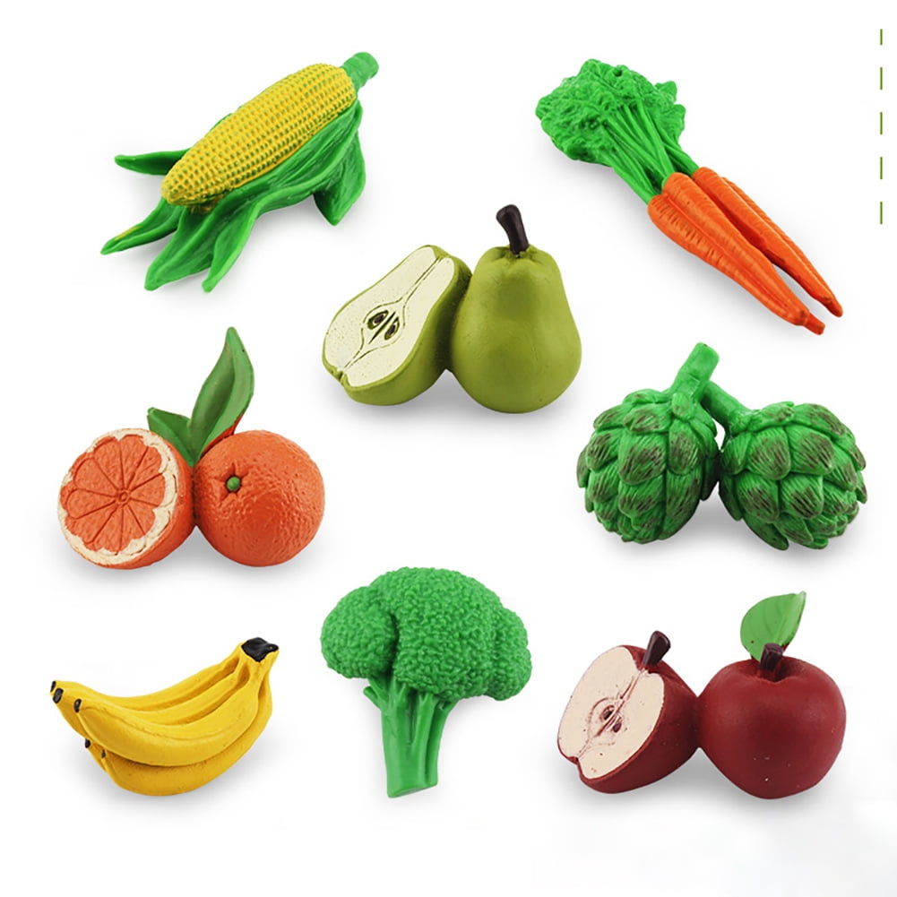 Uposao High Simulation Mini Fruit Vegetables Toys Set Miniature ...