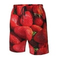 thumbnail image 6 of Uemuo Strawberry Red Pattern Men's Swim Trunks Hawaiian Beach Bathing Suit Swimsuits Beach Quick-Dry Shorts with Pockets-X-Large, 6 of 9