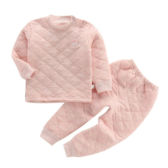 LUOGENLI 4T Girl Summer Outfits Children's Warm Underwear Set Clip Cotton New Baby Warm Thickening Plus Cotton Undercoat Winter Children's Clothing Girl Summer Outfits 4T 5-6 Years