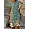 thumbnail image 3 of Women's Cotton Linen Casual Dress Medium, 3 of 4