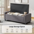 thumbnail image 2 of Aukfa 48" Storage Ottoman Bench,Faux Linen End of Bed Bench for Living Room, Bedroom, Entryway,Gray, 2 of 9