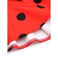 thumbnail image 6 of TiaoBug Toddler Girls Polka Dots Tutu Dress Birthday Party Gown Halloween Fancy Dress Red 4-5, 6 of 7