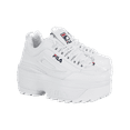 thumbnail image 2 of Fila Disruptor 2 Wedge Women's Lace Up Leather Platform Sneakers in White Size 5.5, 2 of 5