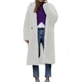 thumbnail image 1 of LOVZFMLL Vestes pour Femmes Manteau Chaud à Manches Longues en Laine d'Agneau avec Revers, 1 of 5
