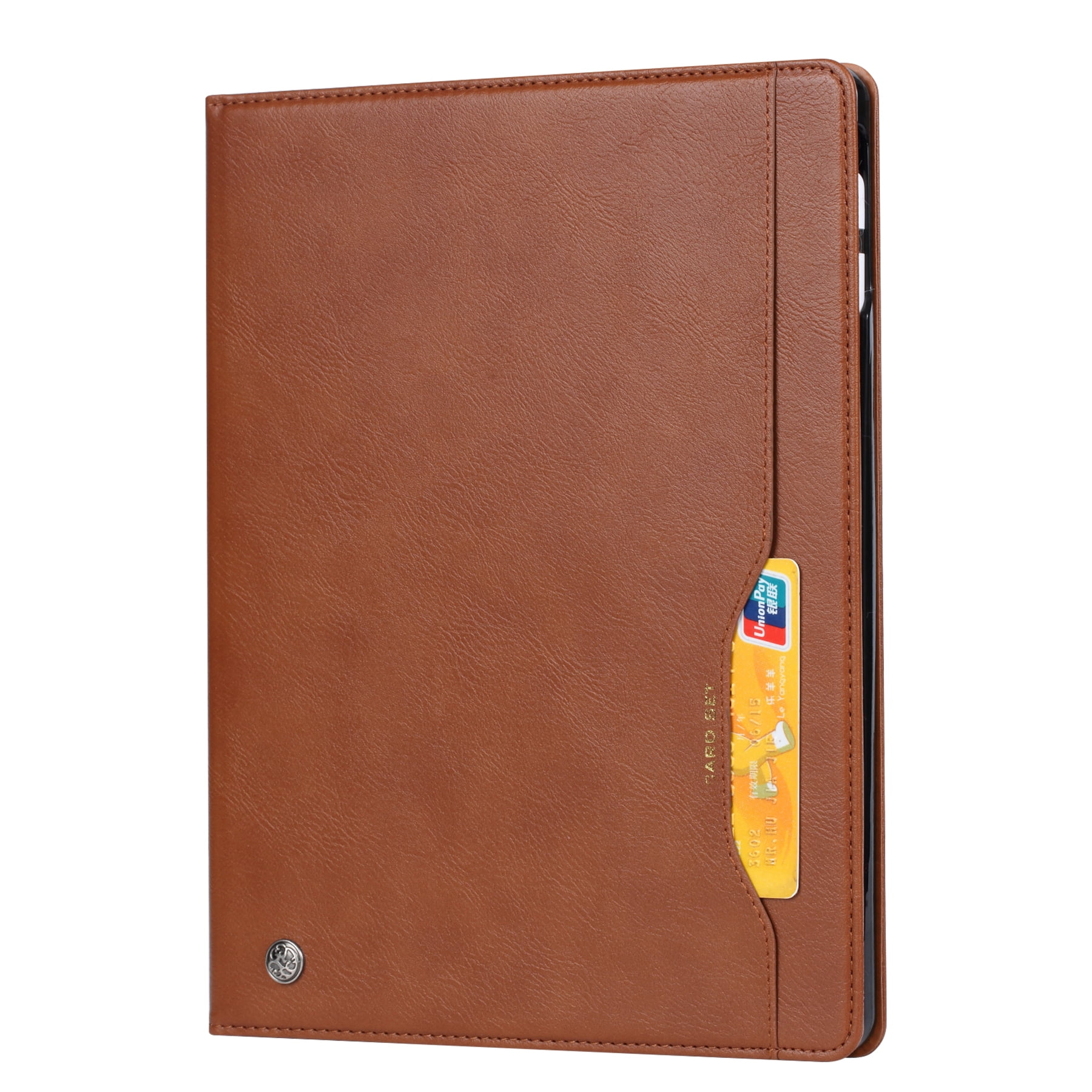 Case for Apple iPad 10th Gen 10.9" 2022, Soft PU Leather Card Slots Wallet Smart Cover with Sleep / Wake Feature Flip Kickstand with Pencil Holder Folio Case for iPad 10th Gen,Brown