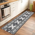 thumbnail image 3 of Gray Boho Runner Rug 2x6 FT,Non Slip Hallway Rugs,Southwestern Ethnic Aztec Retro Geometric Washable Soft Floor Carpet Throw Runner Carpet Long Rugs for Entryway Kitchen Bedside Sliding Door, 3 of 8
