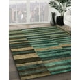 thumbnail image 2 of Ahgly Company Indoor Round Abstract Hazel Green Abstract Area Rugs, 6' Round, 2 of 6