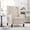 Beige, variant on YWEN Wing Back Recliner Chair for Living Room, Push Back Reclining Chairs Club Accent Chair Lounge Armchair, Comfy Fabric Arm Chair with Rivet Decoration, Tufted Back, Solid Wood Legs