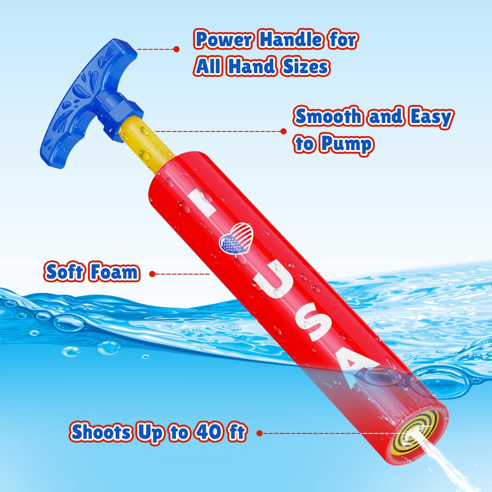 Water Toys - 2026 New  Water Soaker Toy Squirt Water Soaker, Outdoor Water Spray Sprinkler, Swimming Beach Garden Game Toys for Boys and Girls (6 PCS)