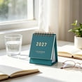thumbnail image 6 of 2027 Desk Calendar, Small Standing Monthly Calendar with Gold Print for Office Desk, 6 of 7