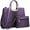 B-Purple, variant on Dasein Women Handbag Top Handle Shoulder Bag Tote Satchel Purse Work Bag with Matching Wallet