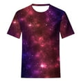 thumbnail image 5 of GUZYING Graphic Tees for Women Dressy Tops for Women Y2K Women's Starry Print Casual Fashion Short Sleeve Tops Blouse(Hot Pink,XL), 5 of 6