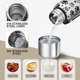 thumbnail image 3 of 20 Oz Grey Dog Paw Footprint Coffee Tumbler Double Wall Insulated Stainless Steel Water Bottle | Metal Reusable Thermoses Flask with Cup Cap | Leak & Sweat Proof with Anti-Dust Lid, 3 of 7