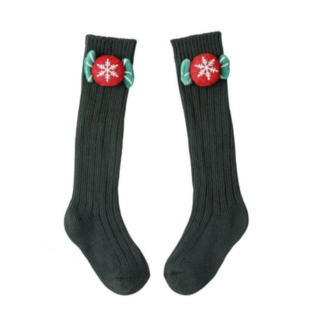 

BULLPIANO Baby Ruffle Socks/Baby Socks with Grip/Sock Cartoon Baby Girl Boy Baby Christmas Socks Floor Sock Warm Cotton Anti-slip(1pair)