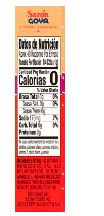 Goya Foods Sazon Seasoning with Coriander & Annatto, 1.41 Ounce (Pack of 36)