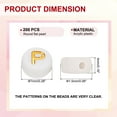 thumbnail image 2 of Uxcell 200 Pcs 4x7mm Acrylic Letter Beads, Round White Alphabet Beads Letter P, Alphabet Spacer Beads for Jewelry Making Bracelets Necklaces, 2 of 6