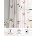 thumbnail image 6 of Pink Spring Floral Sheer Curtains 45 Inch Length 2 Panels Set for Living Room/Bedroom, Pastoral Flowers Farmhouse Rustic Kitchen Curtains Grommet Semi-Sheer Curtains Window Treatments 42"x45"x2, 6 of 7