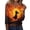 Orange, variant on Halloween Shirts for Women Casual 3/4 Sleeve Crew Neck Funny Pumpkin Holiday Graphic Tee Fall Winter Loose Fit Tops,Yellow(XXL)