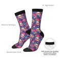 thumbnail image 4 of KLL cool Skull flower colorful Print Cool Socks Men's Women's Crew Socks Funny Crazy Novelty Stockings, 4 of 6