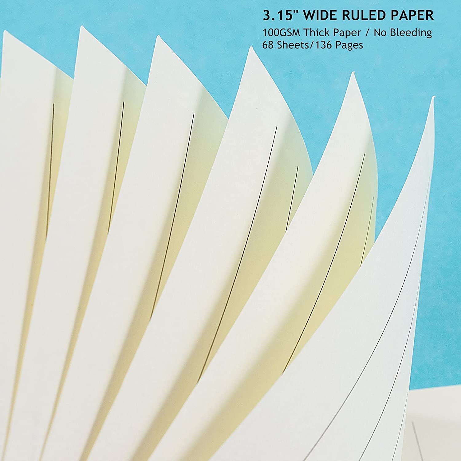 Xiao Hua 3 top bound spiral notebooks, 8.2 inches x 5.8 inches, 80 sheets/160 pages, standard line spacing paper, A5 spiral notebook with horizontal lines, suitable for office supplies