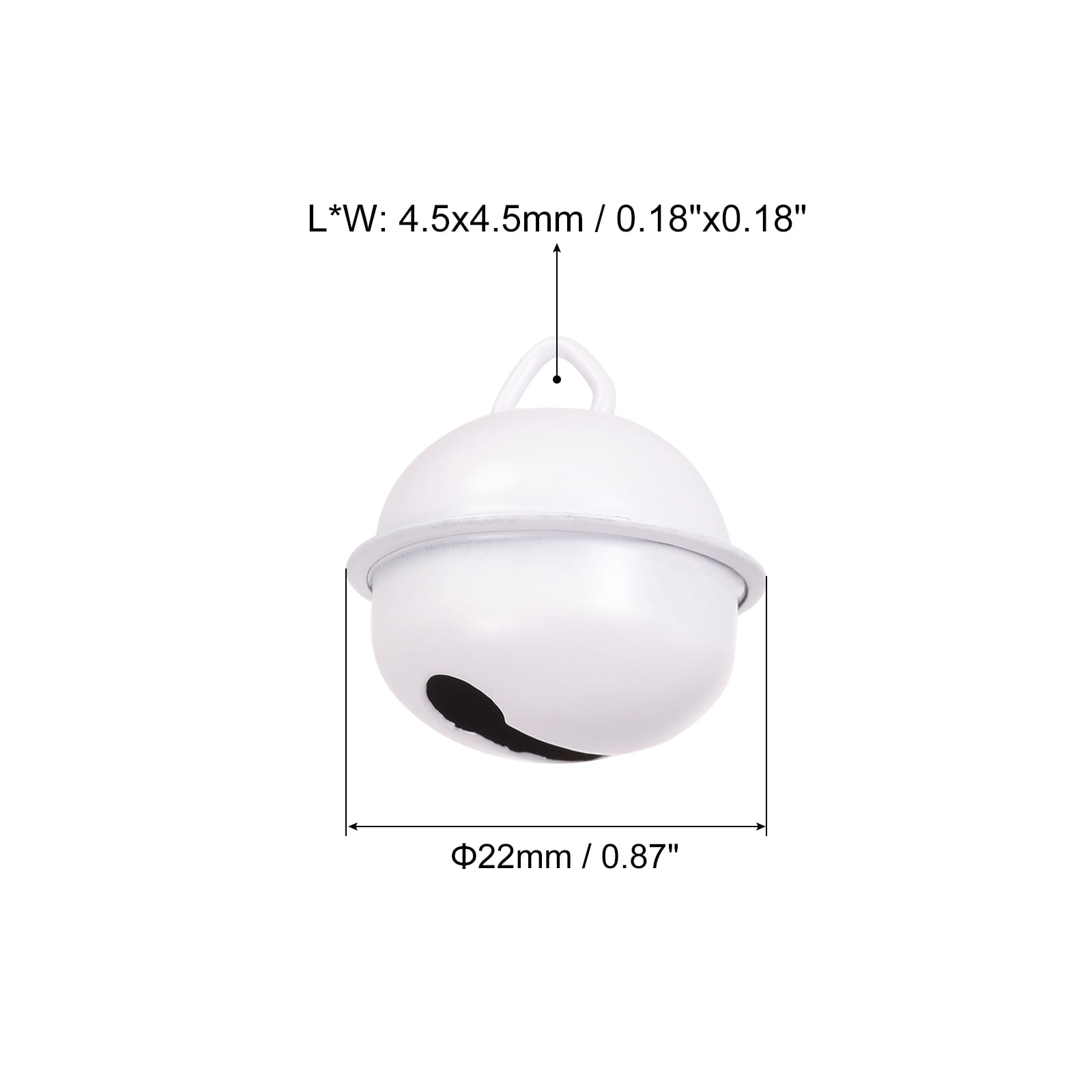 Unique Bargains Jingle Bells, Craft Bells for DIY Holiday Decoration and Party White