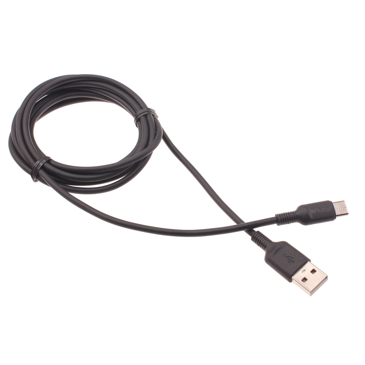 Type-C 6ft USB-C Cable for Motorola Moto G Pure - Charger Cord Power Wire USB Long Fast Charge Sync High Speed Black J5N Compatible With Motorola Moto G Pure Phone
