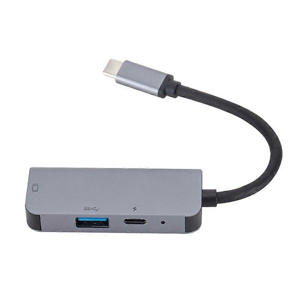 USB Charging Hub 3 In 1 Type C Adapter For Tech Users Everyday Use Silver 1Pack