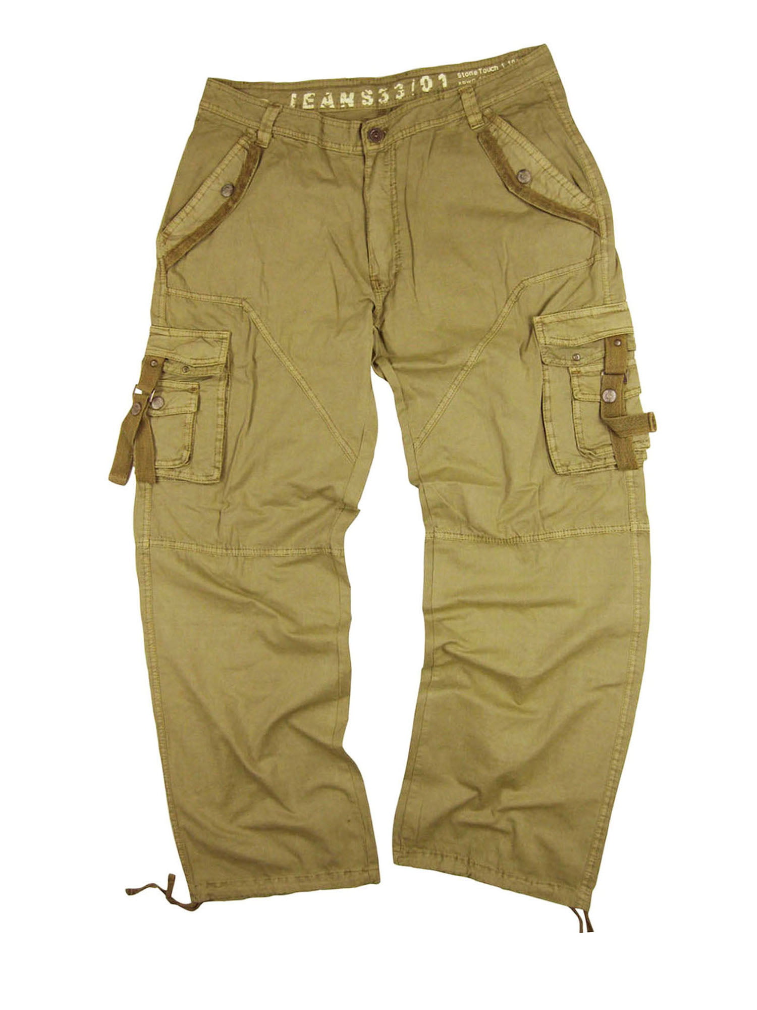 StoneTouch #A8- Men's Military-Style Cargo Pants 34x34--Khaki - Walmart.com