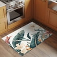 thumbnail image 2 of 2x3 Ft Entryway Area Rug, Tropical Leaves Floral Kitchen Rug Runner Washable Floor Mat, Vintage Watercolor Flowers Non Slip Indoor Door Mat Throw Carpet for Bathroom Living Room Bedroom, 2 of 8