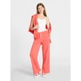 thumbnail image 2 of No Boundaries Soft Fleece Wide Leg Pants, 30” Inseam, 1 or 2-Pack, Women’s XXS-4X, 2 of 5