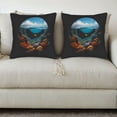 thumbnail image 3 of Vibrant Coral Reef Throw Pillow Covers 18x18in Set of 2 - Colorful Underwater Scene for Couch Bed or Car Decor, 3 of 8