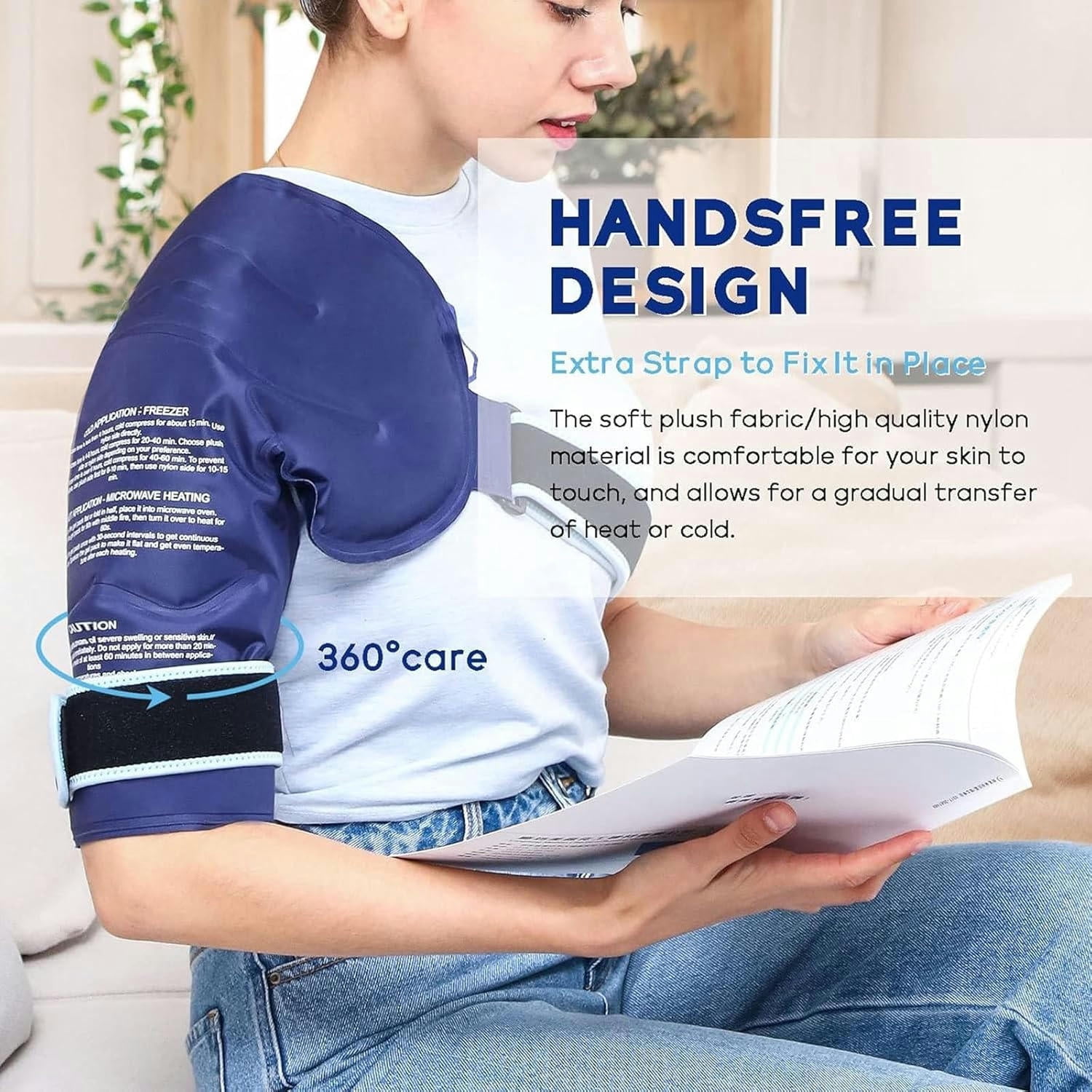 GXCZ Ice Pack Rotator Cuff, Shoulder Ice Pack for Shoulder Rotator Cuff Hot Cold Therapy Shoulder Support Ice Wrap Shoulder Pain Relief Reusable Large Gel Ice Packs for Shoulder Injuries