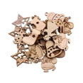 thumbnail image 2 of NUOLUX 100Pcs Christmas Wooden Slices Vintage Cartoon Hanging Pendant Christmas Ornaments Mini Wooden Chips, 2 of 6