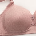 thumbnail image 7 of Plus Size Wireless Bras for Women Comfortable Supportive Bralette Soft Breathable Non Padded Everyday TShirt Bra 50 Size Pink, 7 of 7