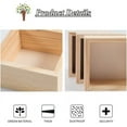 thumbnail image 3 of 8pcs Wooden Storage boxes Jewelry box Square BurlyWood Side Length: 9.55x9.55x4.8cm Diagonal Length: 13.4cm Inner Diameter: 8x8cm, 3 of 7