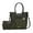 Olive, variant on MKF Collection Iris Vegan Leather Women's Tote Bag, Classy Shoulder Purse Handbag & Wristlet 2 pcs by Mia K - Taupe