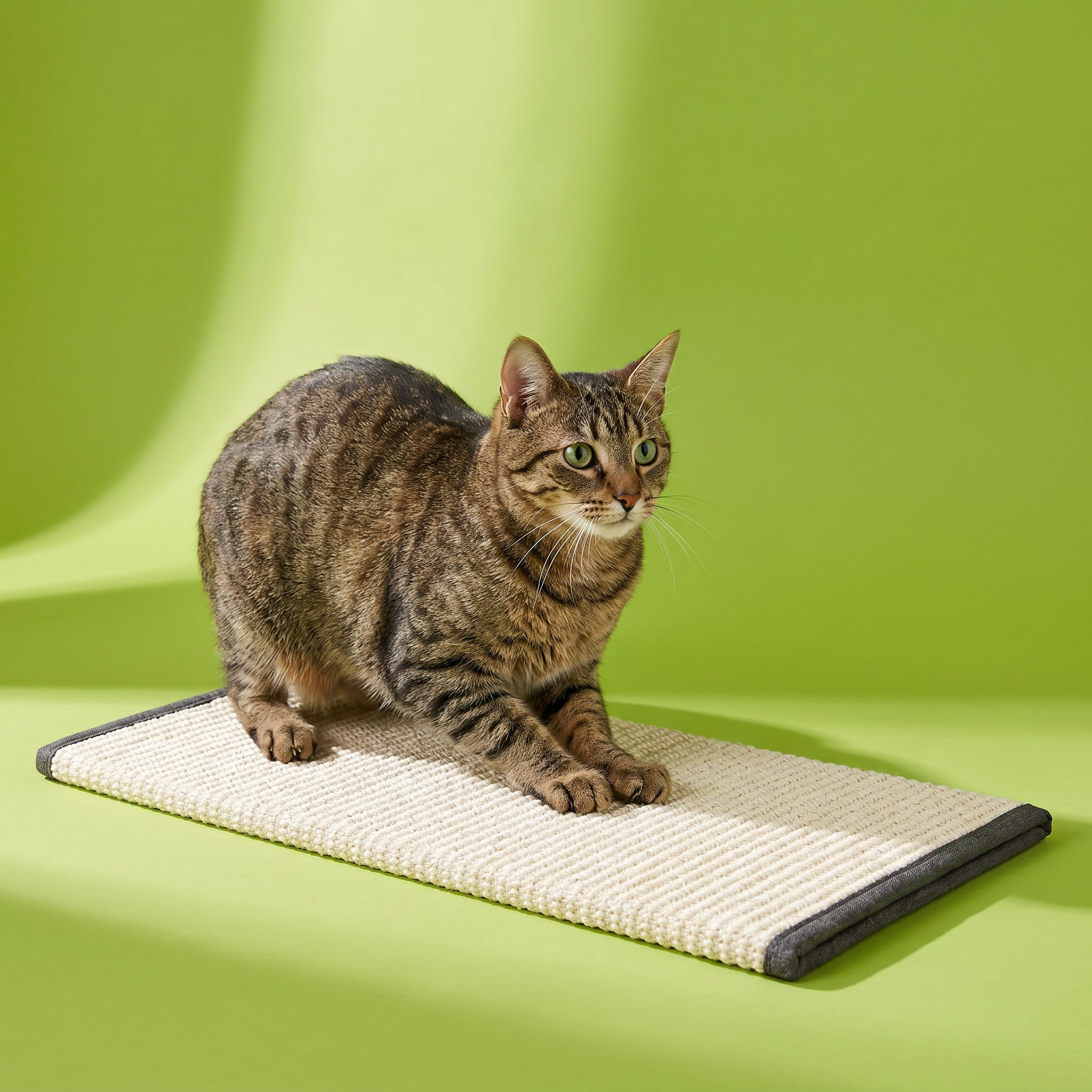 Vibrant Life Sisal Cover Cat Scratcher for Couch Left Side, White, 23.62" x 19.69"