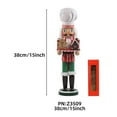 thumbnail image 3 of Castle Guard Nutcracker Figurine Festive Collectible Nutcracker Gift for Indoor Winter Table Desktop, 3 of 3