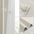thumbnail image 5 of Linen Blackout Curtains 60 Inch 2 Panels Set Noise Reducing Thermal Insulated Linen Drapes, Back Tab Room Darkening Window Curtains for Bedroom Living Room 50" W, Ivory, 5 of 15