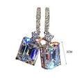 thumbnail image 4 of Ayyufe 1 Pair Earrings Fine Workmanship Decoration Alloy Women Square Shape Earrings for Daily Life, 4 of 6