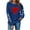 Blue, variant on YUNAFFT Valentine's Patrick's day Fashion Women Long Sleeve Vibrant temperament girl heart-shaped pattern Printing Blouse Hoodless sweatshirts Pullover Tops Easter Patrick's Day