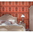 thumbnail image 5 of Arthome Peel and Stick Brick Wallpaper 17''x120'' Self Adhesive Contact Paper Waterproof Vinyl Film Wall Paper for Room,Fireplace,Stair and Christmas Holiday Decoration(Red), 5 of 7