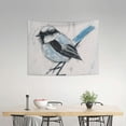 thumbnail image 2 of FCXZI Bird Wall Blue Tail Tapestry Art 100% Polyester Decorative Wall Hanging 40*30in, 2 of 6