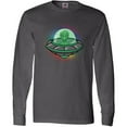 thumbnail image 3 of Inktastic Spaceship Funny Alien Outer Space Long Sleeve T-Shirt, 3 of 5