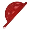 thumbnail image 3 of Handy Housewares Handheld Plastic Pot Drainer, Noodle & Pasta Strainer with Handle - Fits up to 9" Pots - Red 3 Pack, 3 of 6